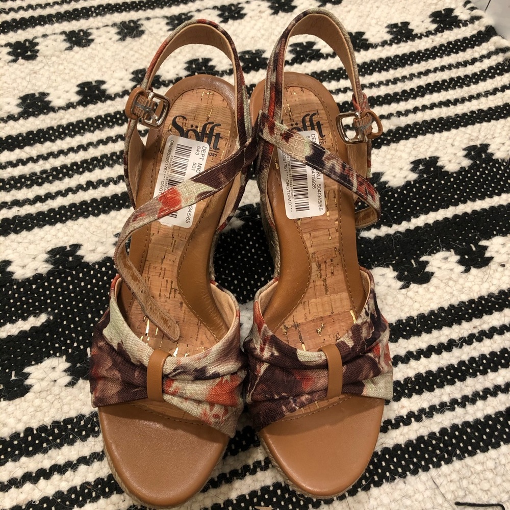 NWT Sofft • peggie wedge espadrille heels SIZE 8M - Picture 3 of 4